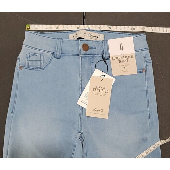 Women's Denim Co Jeans Super Stretch Ultra Soft Sz 4 Skinny Light Wash Blue Read - Picture 5 of 11